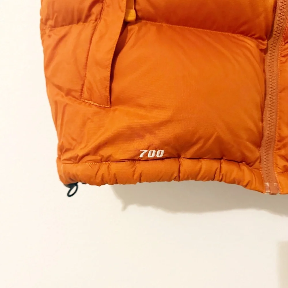 The North Face Men's Nuptse Vest Puffer Orange 700 Fill Size Medium M